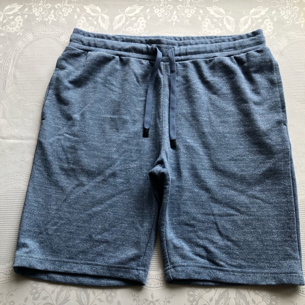 Berkeley Jensen Men's Size L Casual Blue Drawstring Terry Shorts Elastic Waist